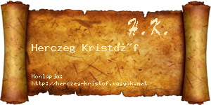 Herczeg Kristóf névjegykártya