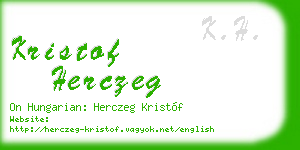 kristof herczeg business card