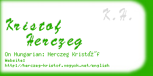 kristof herczeg business card